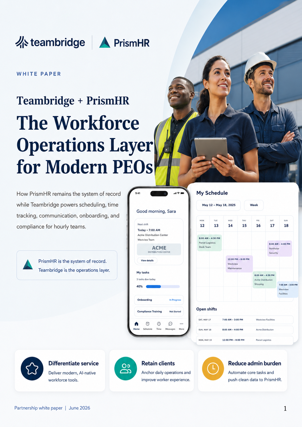 Teambridge + PrismHR: The Workforce Operations Layer for Modern PEOs